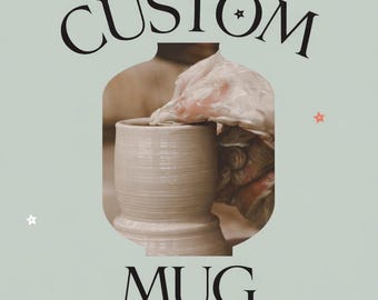 Custom handmade ceramic mug personalized gift pottery cup bespoke coffee cup custom order beer stein unique pottery gift
