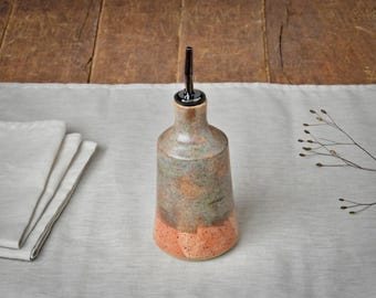 Ceramic Olive Oil Cruet, Oil Vinegar Dispenser, Kitchen Decor, Housewarming Gift, Oil Bottle, Birthday Gift, 12 oz / 350 ml