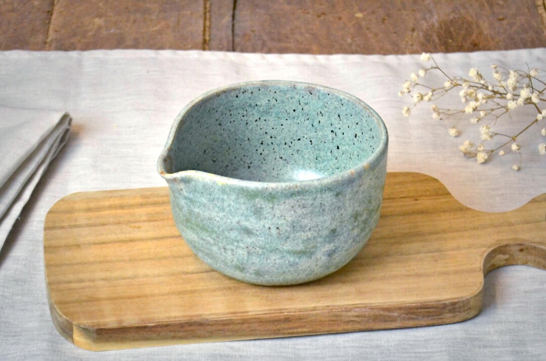 Ceramic Chawan Tea Bowl With Spout, Japanese Matcha Bowl, Tea Lover ...