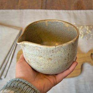 Beautiful Pottery Matcha Set, Bamboo Whisk, Traditional Tea Ceremony, Gift for Tea Drinker
