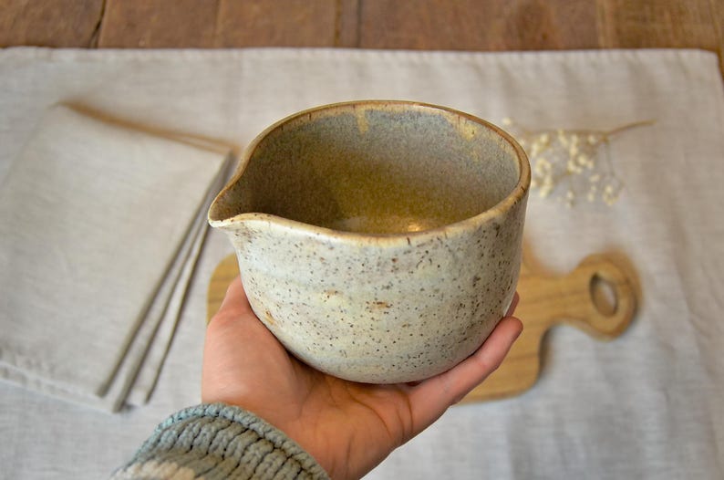 Beautiful Pottery Matcha Set, Bamboo Whisk, Traditional Tea Ceremony, Gift for Tea Drinker