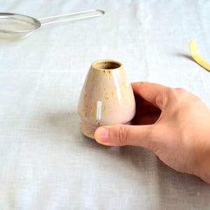 Chasen holder whisk included pale pink chasen stand ceramic whisk holder modern matcha tools for tea ceremony mindful gift for matcha lovers