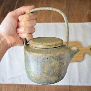 Green Tea Set, Handmade Teapot Ceramic Set, Perfect Gift for tea lovers, Ceramic Gift for Afternoon Tea, 17 oz / 500 ml