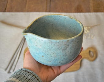 注ぎ口付き陶器製抹茶茶碗、素朴な日本の茶道用茶碗（4色） - Etsy 日本