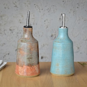 Ceramic Oil and Vinegar Bottle, Kitchen Decor, Handmade Gift, Housewarming Gift, Gift for Home, Birthday Gift, 12 oz / 350 ml