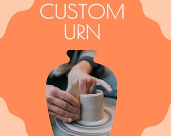 Personalized Ceramic Cremation Urn, Handmade Memorial Keepsake, Pet or Human Ashes - MADE TO ORDER