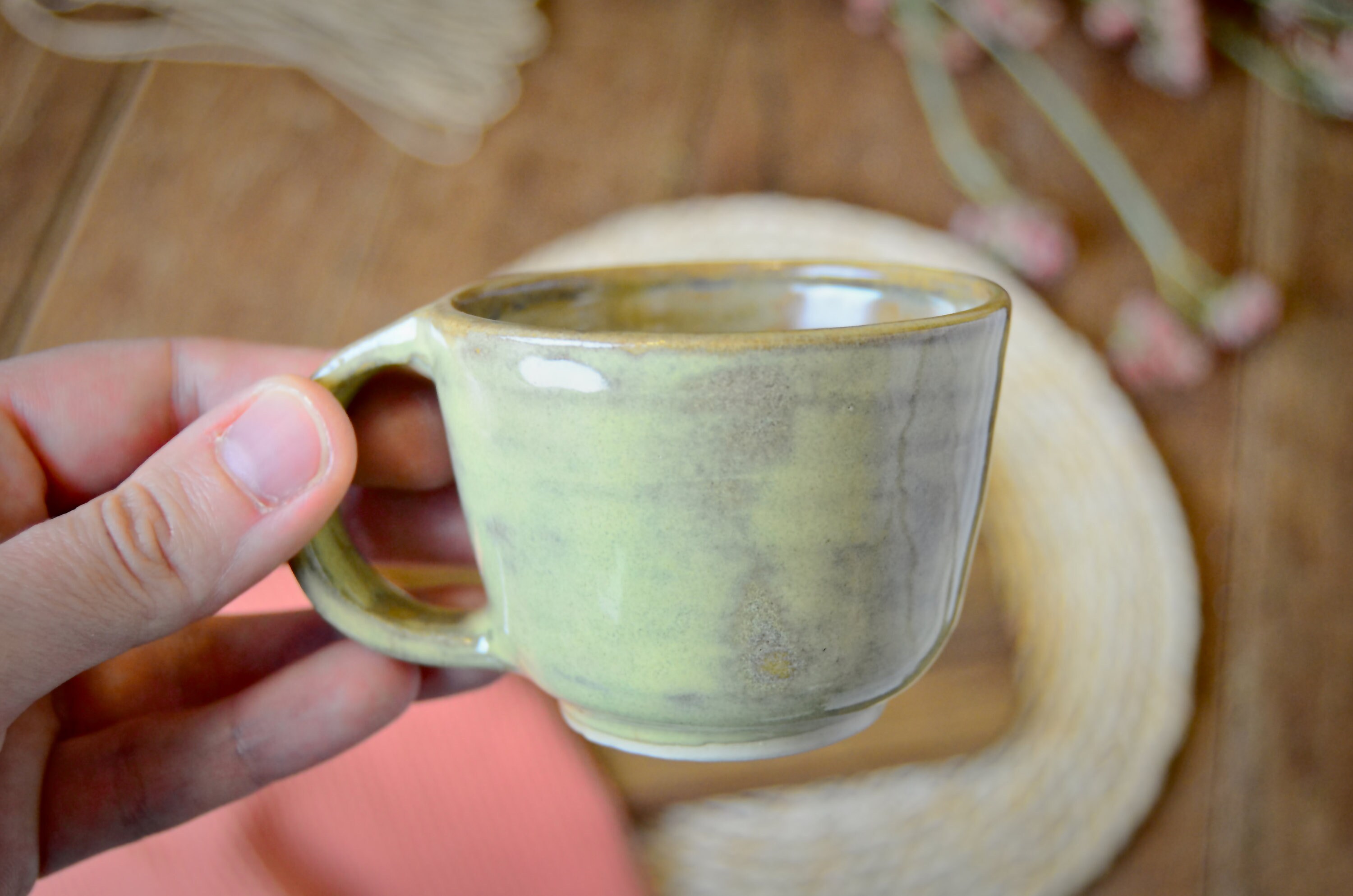 Handcrafted Stoneware Tumbler, Mothers Day Gift, Handmade Drinkware, Ceramic Espresso Cup, Coffee Lover Gift, 3.5oz / 100 ml