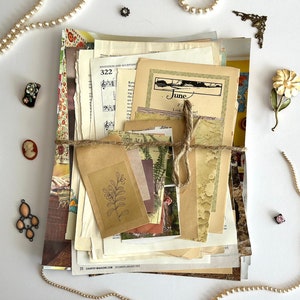Vintage Ephemera Mystery Bundle: 50+ Pieces, Junk Journaling Supplies