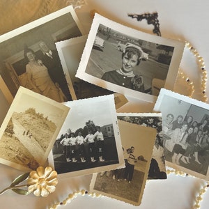 Vintage Photographs | Lot of 10 Mystery Photos  |Vintage Ephemera Junk Journaling Scrapbooking Supplies Old Pictures Journal Junk Drawer