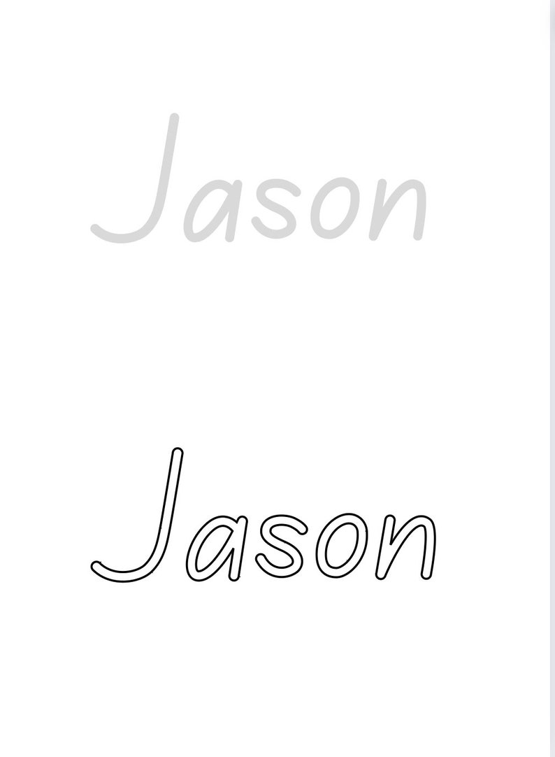 Printable Name Tracing Templates Etsy