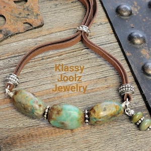 Gemstone Turquoise Bracelet-Handmade Hubei Green Brown Turquoise-Gemstone Boho Bracelet-Turquoise Bracelet-Western Bracelet-Artisan Bracelet