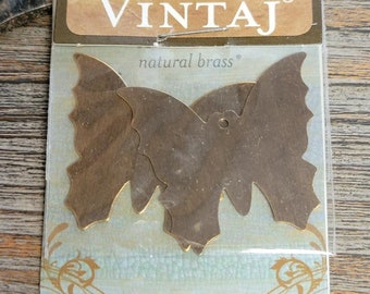 Vintaj Butterfly Brass Charms-Vintaj Charm-Vintaj Pendant-Necklace Pendant-Bracelet Charm-Craft Supply-Jewelry Component-Destash