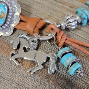 Gemstone Hubei Turquoise Bracelet-Handmade Mexican Turquoise Button-Gemstone Bracelet-Turquoise Bracelet-Western Bracelet-Artisan Bracelet image 4