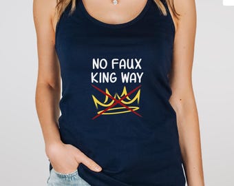 No Kings Tank Top: Anti-Trump Political Protest Humor