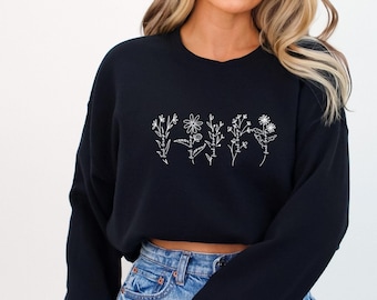 Subtle Fuck Trump Flowers Sweatshirt: Anti-Trump Resist + Protest, Feminist Florals Crewneck or Hoody