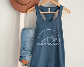 Foxtrot Delta Tango Tank Top: Subtle Anti-Trump FDT Protest, Save Our Parks Nature Design