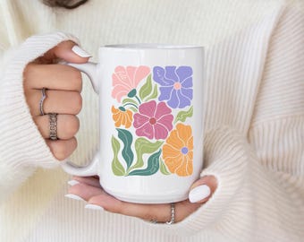 Subtle Anti-Trump Flowers Mug, F*ck Donald Trump Coffee Cup, Freedom Democracy Truth, Funny Gift for Democrat, Feminist Mug, FDT Merch