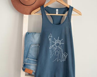 Subtle FDT Statue of Liberty Tank Top: Anti-Trump Protest Design