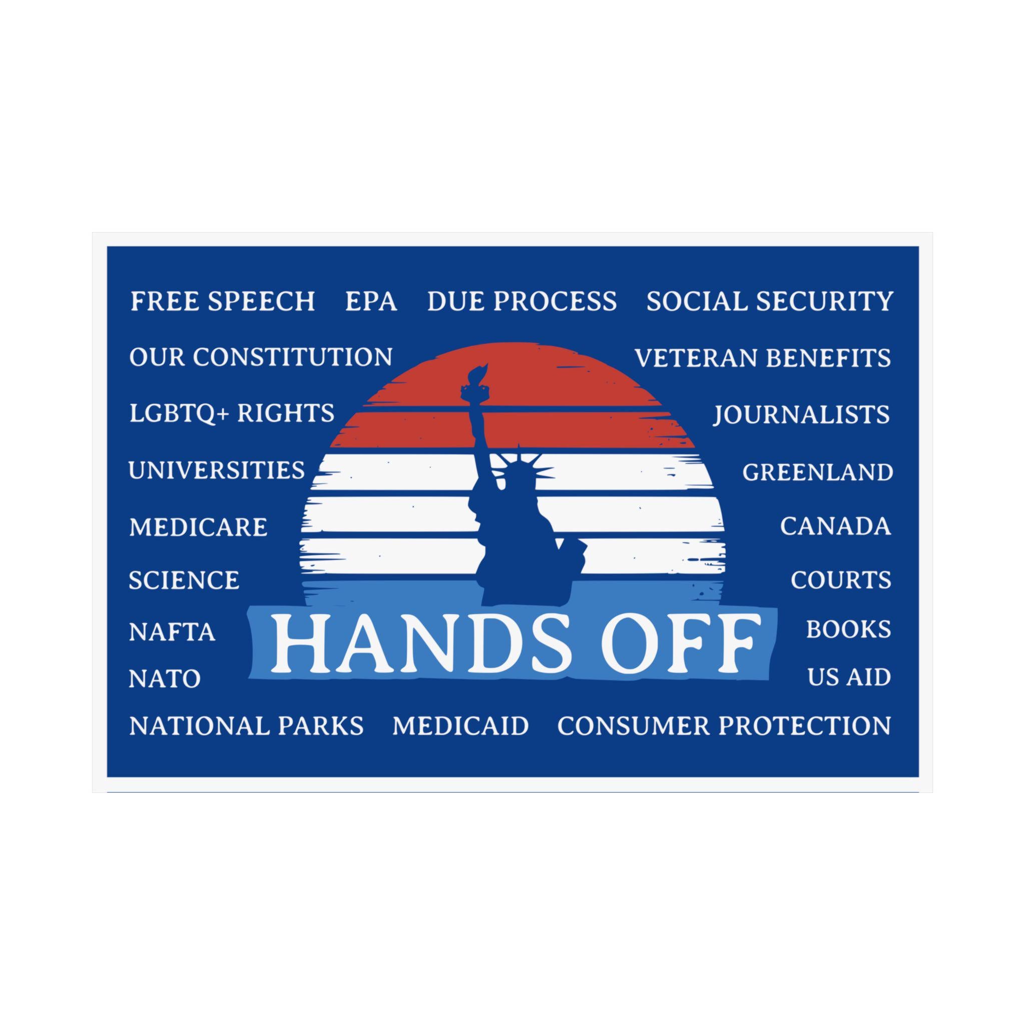 Hands Off Protest Poster: Anti-Trump Resistance Art