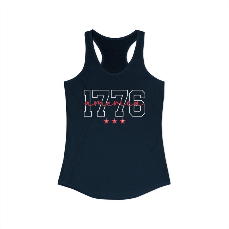 Subtle FDT America 4th of July Tank Top, Funny Anti-Trump Independence Day, Pro-Democratic 1776 Political Humor image 7