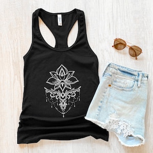 Very Subtle FDT Tank Top, Boho Lotus Flower, Anti-Trump Anti-Maga, F*ck Trump, Resistance FDT Merch, Resist Protest Top, Democrat Feminist