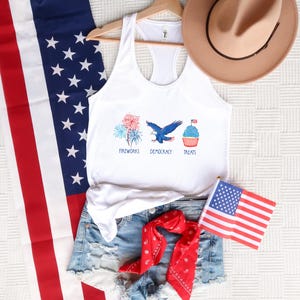 Subtle FDT Anti-Trump 4th of July Shirt, Tank Top, or Cropped Tee, F*ck Donald Trump, Fourth of July Resistance, Protest V-Neck or Crewneck