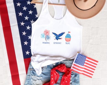 Subtle FDT 4th of July Tank Top, Shirt, or V-Neck: Pro-Democratic Funny Anti-Trump T-Shirt, July Fourth Humor