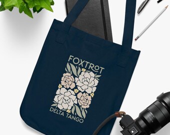 Foxtrot Delta Tango Organic Cotton Tote Bag: Subtle FDT Resistance, Protest Humor, Political Gift