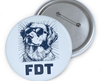 FDT Dog Anti-Trump Pin: Good Trouble Democrat Button (3 Sizes)