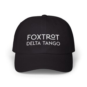 Foxtrot Delta Tango Embroidered Hat, Subtle FDT Baseball Cap, Anti-Trump Anti-Maga Resistance, Fight the Oligarchy Resist Protest Cotton Hat