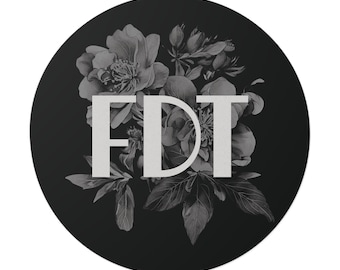 Naklejka FDT Flowers: Humor protestacyjny przeciwko Trumpowi, naklejka feministycznego oporu