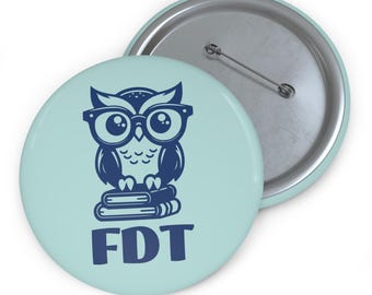 FDT Owl Pin: Anti-Trump Resistance Metal Button (4 Colors)