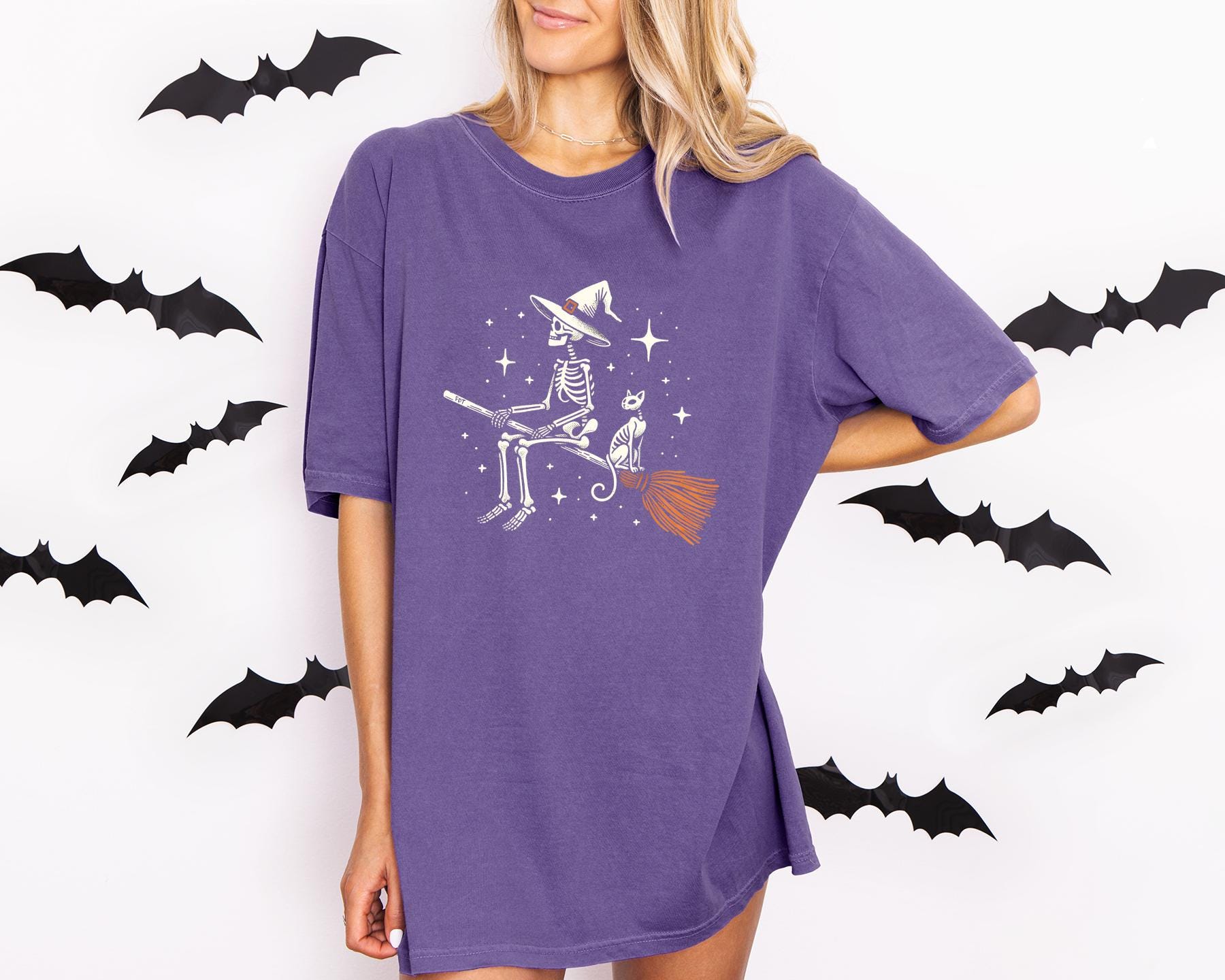 ダイカット  ハロウィン Amazon.com: LANGXUN 8ft Witch Riding Black Cat 2025 Halloween