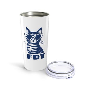 FDT Tumbler (4 Colors), Anti-Trump Travel Mug, FDT Anti-Maga To-Go Coffee Cup, Cat Ladies Subtle Feminist Democrat Insulated Tumbler (20 oz)
