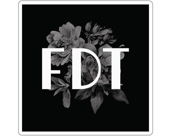 FDT Sticker: Anti-Trump Anti-Maga Flowers, Feminist Laptop Decal