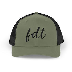 Gorra de camionero FDT (bordada), sutil merchandising anti-Trump, Foxtrot Delta Tango, gorra de camionero de la Resistencia Demócrata, gorra de protesta &quot;Manos Fuera No Kings&quot;
