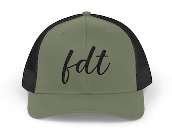 Embroidered FDT Trucker Hat: Subtle Anti-Trump Protest, Resistance Baseball Cap