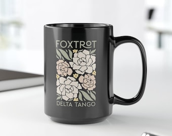 Foxtrot Delta Tango (FDT) Flowers Mug: Subtle Anti-Trump Protest, Political Humor Coffee Cup