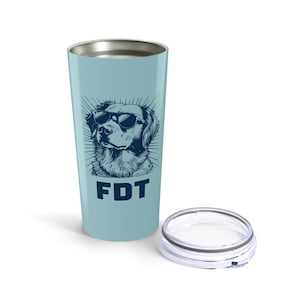 FDT Tumbler (4 Colors), Anti-Trump Travel Mug, FDT Anti-Maga To-Go Coffee Cup, Dog Lovers Subtle Feminist Democrat Insulated Tumbler (20 oz)
