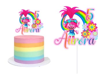 Mohn Trolls THEMA personalisierte Tortenfigur