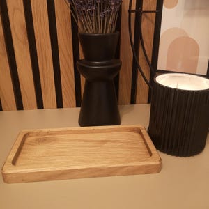 Wooden oak organizer tray, Wooden desk tray for jewelry, keys, watch, glasses, pens. modern design Gift office desk accessories