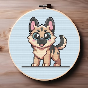 German Shepherd Cross Stitch Pattern: Zeus Dog Design (PDF Pattern)