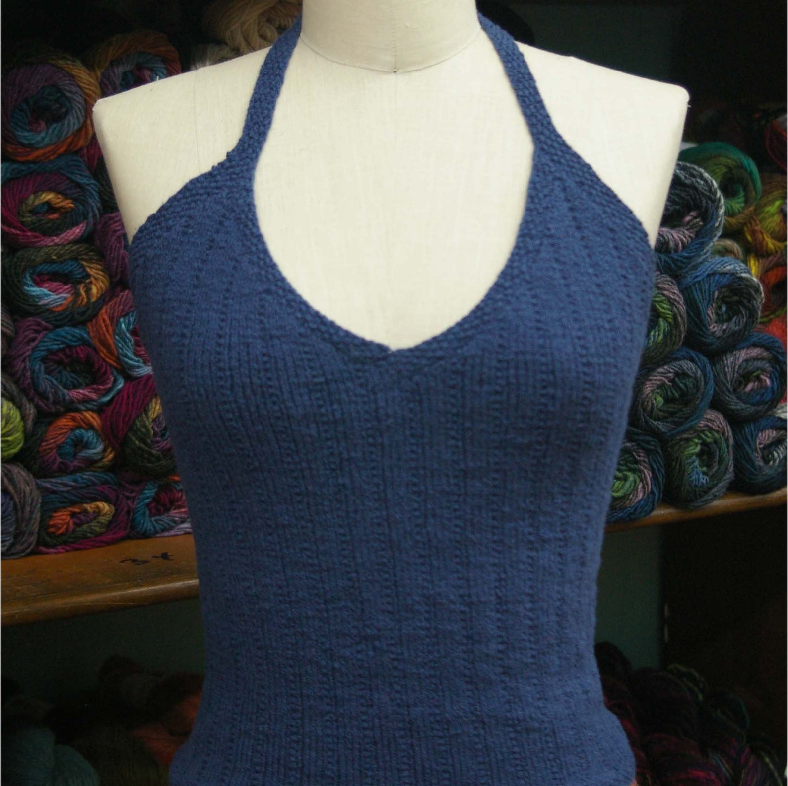 Knitting Pattern Pretty Ribbed Halter Top PDF Download Etsy
