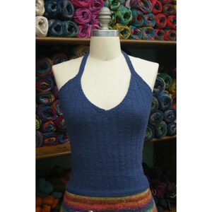 Knitting Pattern- Pretty Ribbed Halter Top- PDF download