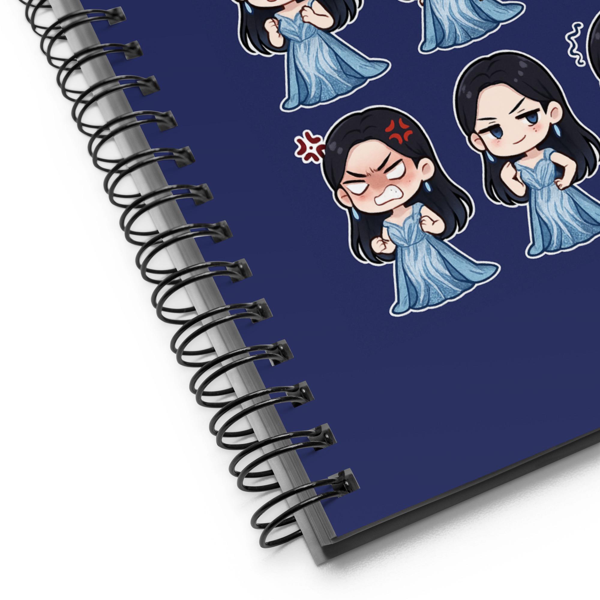 Notebook Chibi Chibi Princess Mood Tracker Spiral Notebook | Kawaii Anime Journal - Etsy