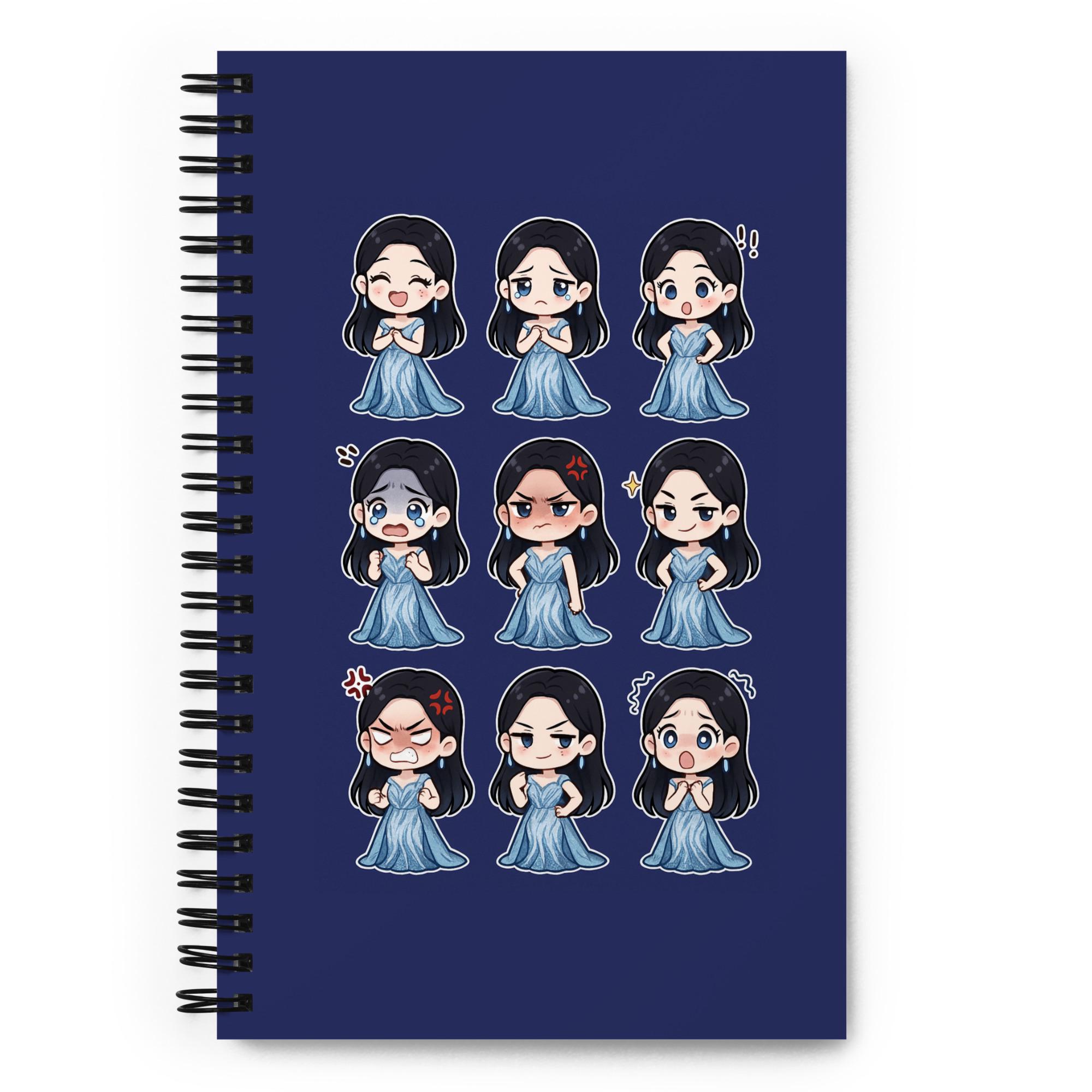 Notebook Chibi Chibi Princess Mood Tracker Spiral Notebook | Kawaii Anime Journal - Etsy