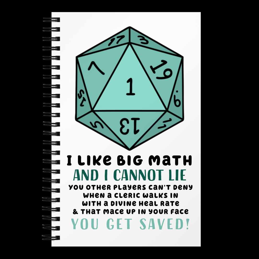 I Like Big Math Divine Calculator Notebook - DND Healing Tracker - Etsy