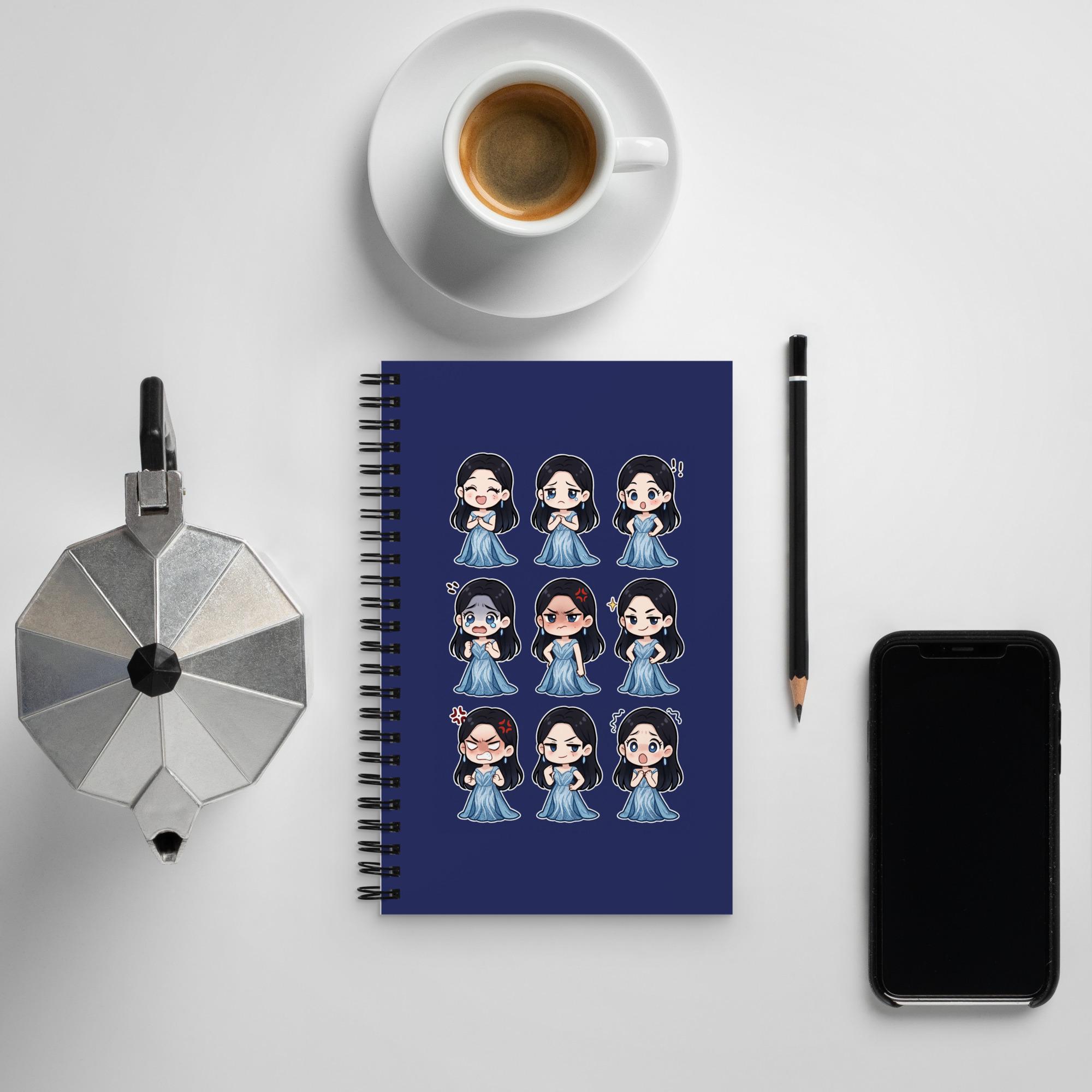 Chibi Princess Mood Tracker Spiral Notebook | Kawaii Anime Journal - Etsy