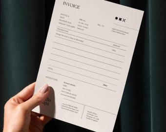Customizable Business Invoice Template: Modern Design (Digital Download)