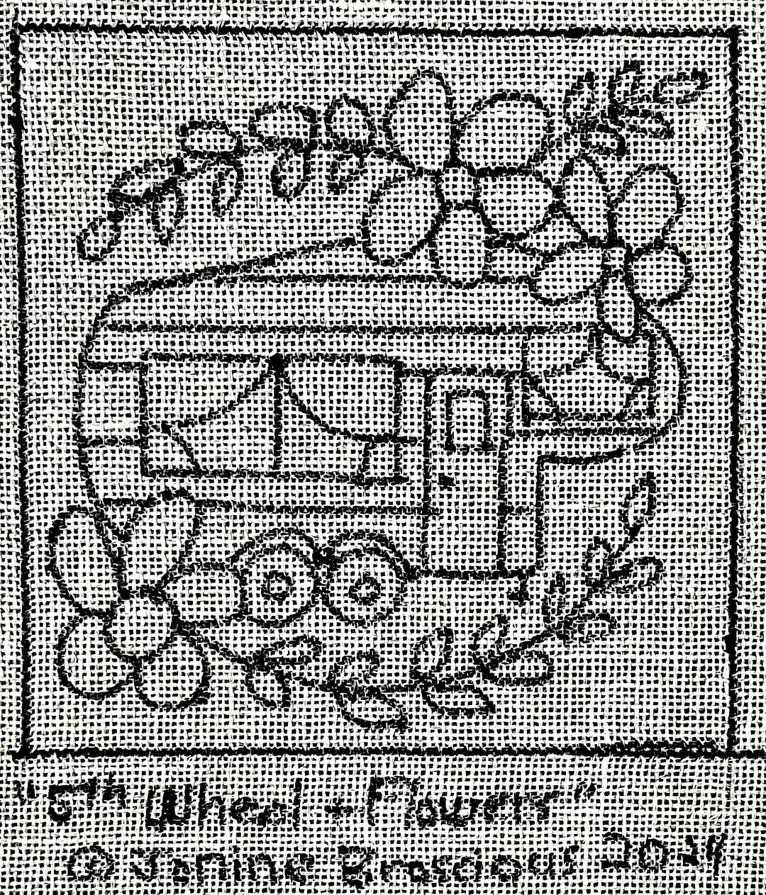 Camper and Flowers Rug Hooking Pattern on LINEN 8 X 8 Inches - Etsy